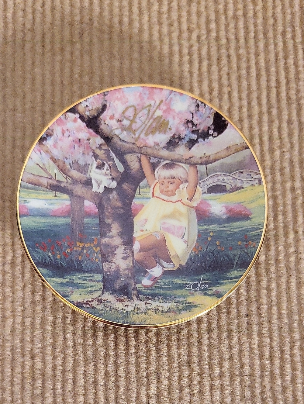 Zolan "Two In a Tree" Plate Signature On Plate